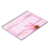 Pink Motivational Gingham Notitieboek (Linkerzijde)