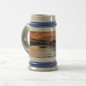 PINK MOUNTAINES LAKE ALPINE SUNSET LANDSCAPE BIERPUL (Voorkant links)