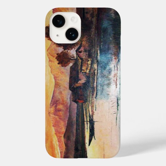 PINK MOUNTAINES LAKE ALPINE SUNSET LANDSCAPE Case-Mate iPhone CASE (Achterkant)