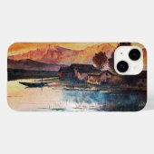 PINK MOUNTAINES LAKE ALPINE SUNSET LANDSCAPE Case-Mate iPhone CASE (Achterkant (horizontaal))