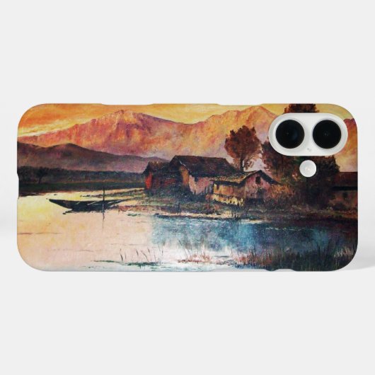 PINK MOUNTAINES LAKE ALPINE SUNSET LANDSCAPE Case-Mate iPhone CASE (Achterkant (horizontaal))