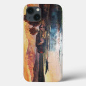 PINK MOUNTAINES LAKE ALPINE SUNSET LANDSCAPE Case-Mate iPhone CASE (Achterkant)