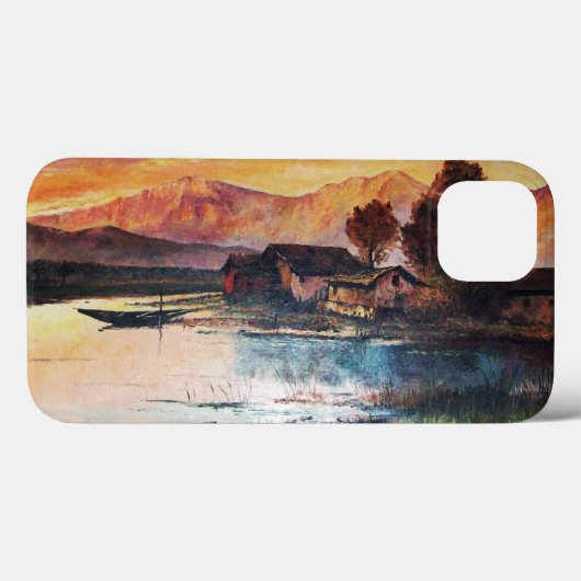 PINK MOUNTAINES LAKE ALPINE SUNSET LANDSCAPE Case-Mate iPhone CASE (Achterkant (horizontaal))