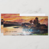 PINK MOUNTAINES LAKE ALPINE SUNSET LANDSCAPE KAART (Voorkant / Achterkant)