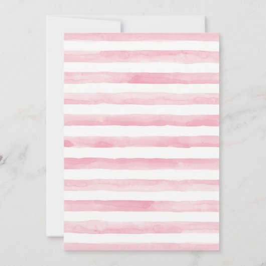 Pink Mouse Baby shower Girl Uitnodiging (Achterkant)