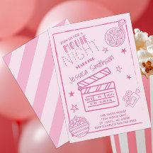 Pink Movie Night Party Verjaardag