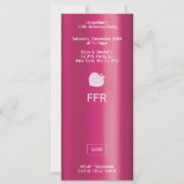 Pink MP3 Music Player Birthday Kaart (Achterkant)