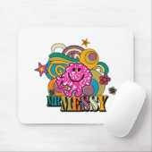Pink Mr Messy | Kleurrijke wervelingen & sterren Muismat (Met muis)