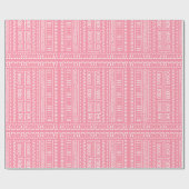 Pink Mud Cloth Pattern Wrapping Paper Cadeaupapier (Vlak)