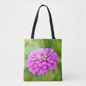 Pink Mum Flower Waterverf Art Canvas tas (Voorkant)