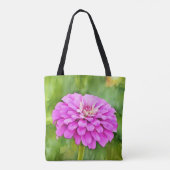Pink Mum Flower Waterverf Art Canvas tas (Achterkant)
