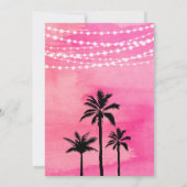 Pink Music Festival Birthday Invitation Kaart (Achterkant)