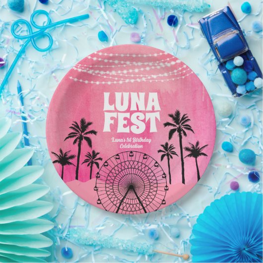 Pink Music Festival Papieren Bordje (Feest)