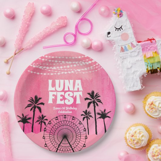 Pink Music Festival Papieren Bordje (Feest)