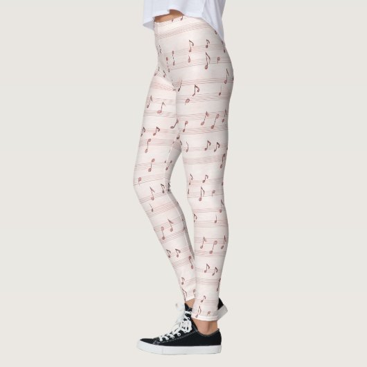Pink Music Notes Sheet Leggings (Links)