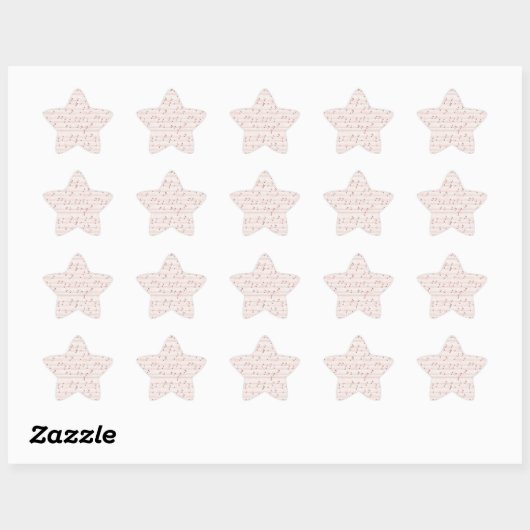 Pink Music Notes Sheet Ster Sticker (Vel)