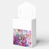 PINK MUSICAL CLOED BLAUWGROEN BLUE GEM STONE MONOG BEDANKDOOSJES (Geopend)