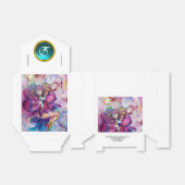 PINK MUSICAL CLOED BLAUWGROEN BLUE GEM STONE MONOG BEDANKDOOSJES (Uitgevouwen)