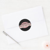 Pink Musical Genius Ronde Sticker (Envelop)