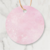 Pink Muslim Newborn Baby Girl Aqeeqah Bedankjes Labels (Achterkant)