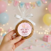 Pink Muslim Newborn Baby Girl Aqeeqah Ronde Sticker