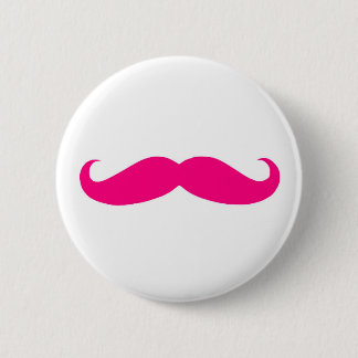 Pink Mustache Ronde Button 5,7 Cm