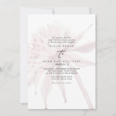 Pink Muted Champagne Floral Wedding Kaart (Voorkant)
