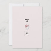 Pink Muted Champagne Floral Wedding Kaart (Achterkant)