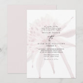 Pink Muted Champagne Floral Wedding Kaart (Voorkant / Achterkant)
