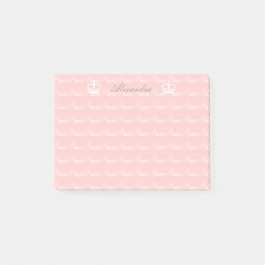 Pink-n-White Princess Custom Post-it® Notes (Voorkant)