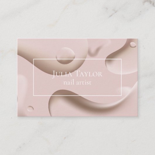 Pink Nail Artist Marketing Client Rewards Klantenkaartje (Voorkant)