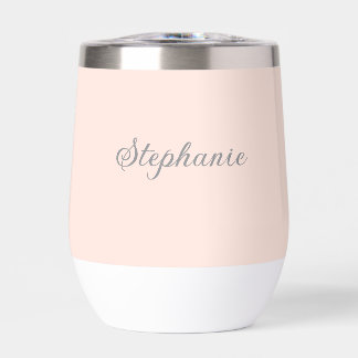 Pink Name Modern Elegant Monogram Boho
