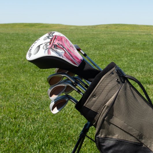 Pink Name Monogram Golfheadcover (Insitu)