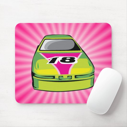 Pink Nascar Muismat (Met muis)