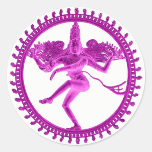 Pink Nataraja Ronde Sticker
