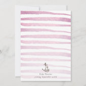 Pink Nautical Adventure Het is een Meisje Baby sho Kaart (Achterkant)