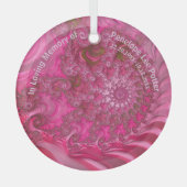Pink Nautilus Fractal Memorial Suncatcher Glas Ornament (Voorkant)