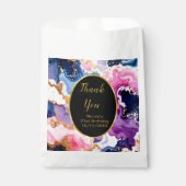 Pink, Navy Blue and Gold Ink Birthday Party Bedankzakje (Voorkant)