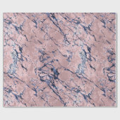 Pink Navy Blue Cadeaupapier (Vlak)