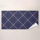 Pink Navy Diagonal Plaid Tartan textured Seamless  Badhanddoek (Badhanddoek)