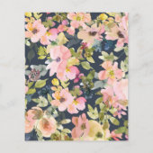 Pink Navy Floral foto van budget sparen de datum K (Achterkant)