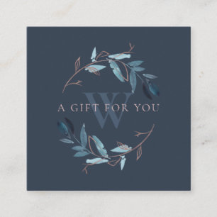 PINK NAVY FOLIAGE INITIAAL WREATH GIFT CERTIFICAAT