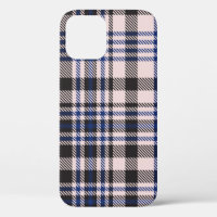 Pink Navy Glen Plaid textured seamless patternabst