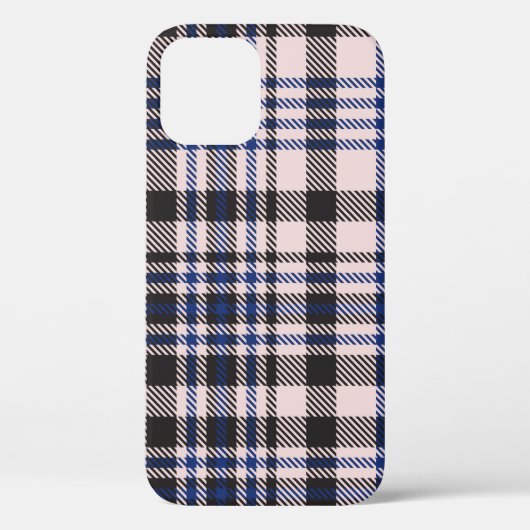 Pink Navy Glen Plaid textured seamless patternabst Case-Mate iPhone Case (Achterkant)
