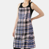 Pink Navy Glen Plaid textured seamless patternabst Schort (Insitu)
