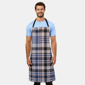 Pink Navy Glen Plaid textured seamless patternabst Schort (Gedragen)