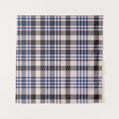 Pink Navy Glen Plaid textured seamless patternabst Wandkleed (Voorkant (horizontaal))