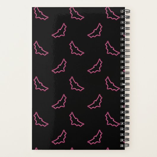 Pink Neon Bats Planner (Achterkant)