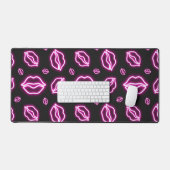 Pink Neon Kiss Bureaumat (Keyboard & Muis)