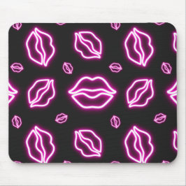 Pink Neon Kiss Muismat